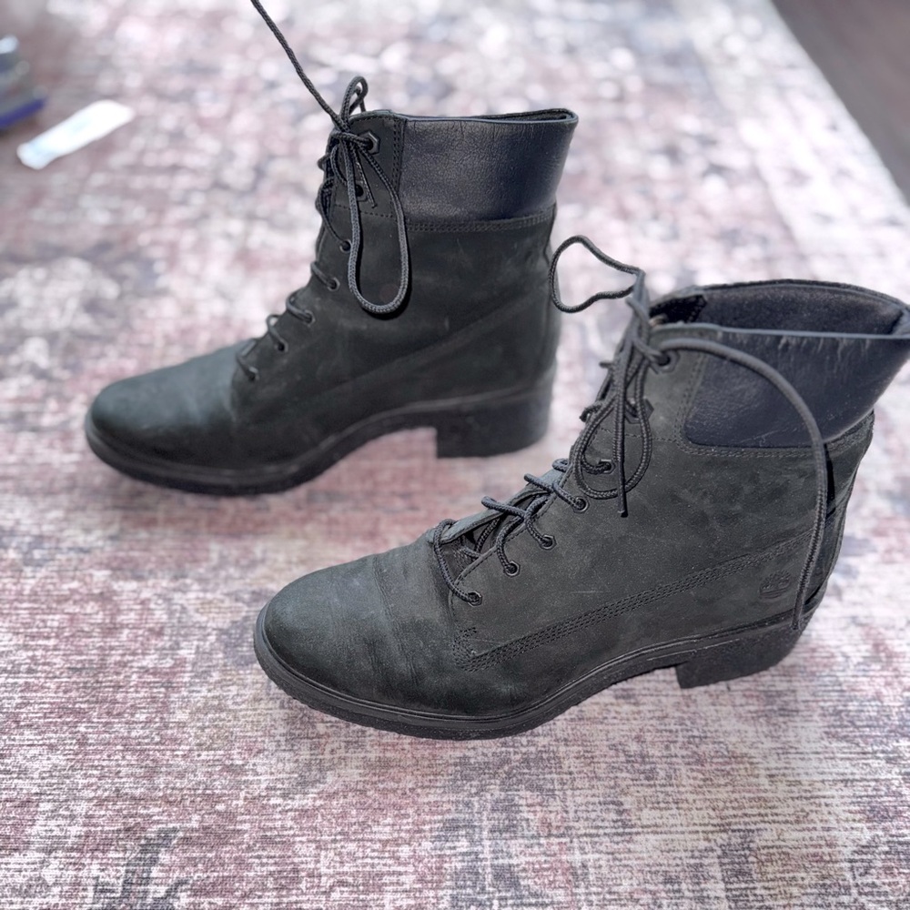 Timberland black booties size 9